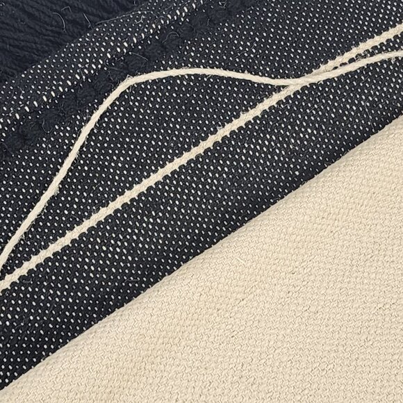 Surya Black Tan Stripe Jute Wool Cotton Kamal KML-1000 18"x38" Hanging Wall Art - Picture 11 of 16